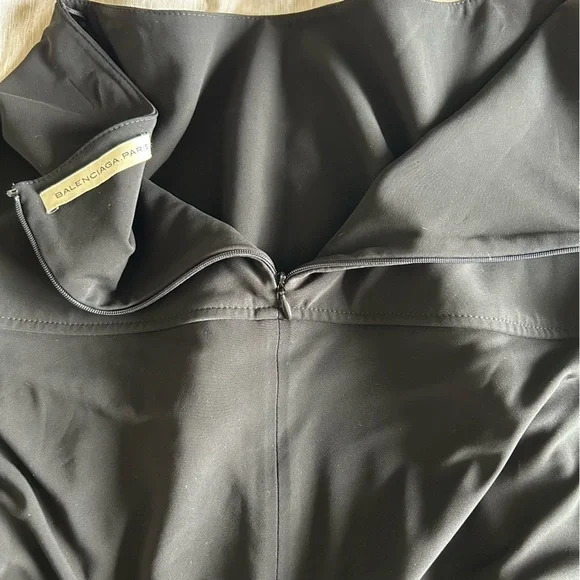 Balenciaga 2012 Pleated, High Waisted, Midi, Elegant Black Women's Skirt - Picture 13 of 15